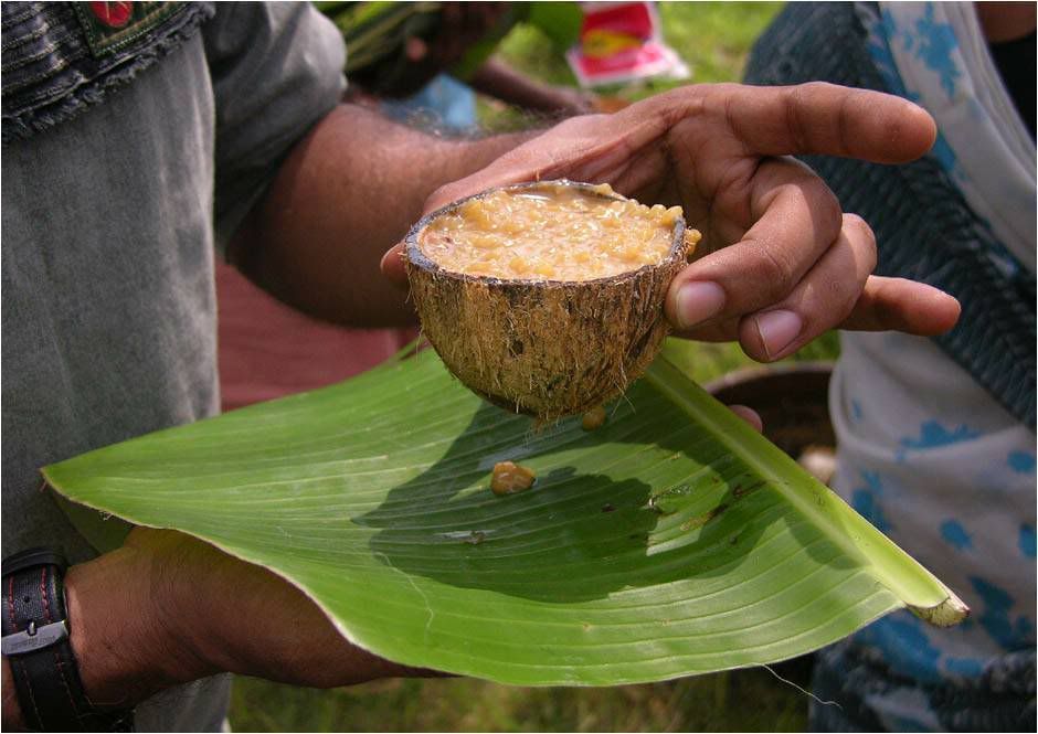 jaggery payasam in coconut shell