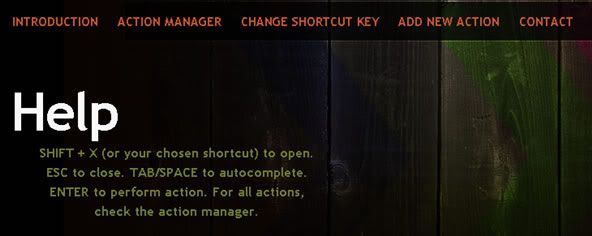 Help page