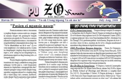 Pu Zo News  Hawm 39, July-August 2008