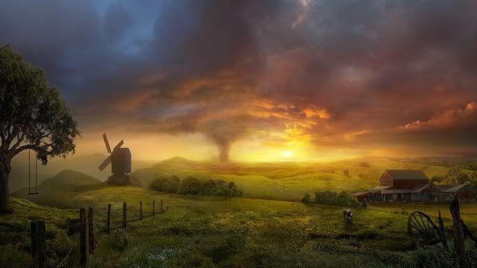 Farm and Tornado