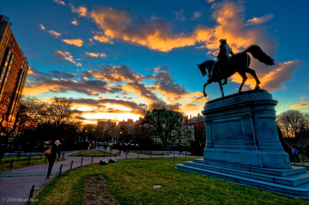 Statue and clouds