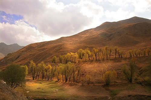 Hill in Iran - sunlight