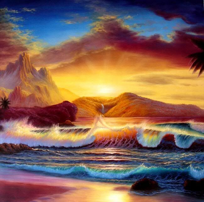 Beautiful ocean art - landscape