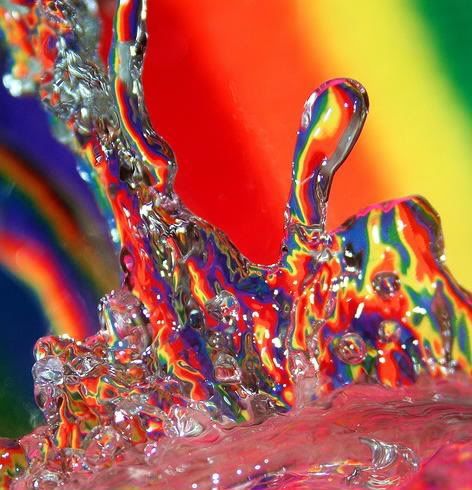 Splashing colors of the rainbow