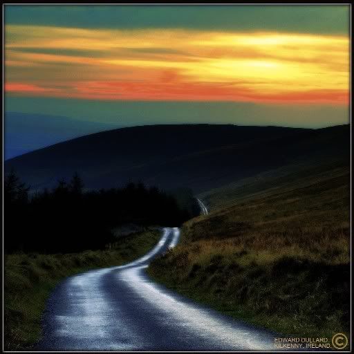 Road sunset