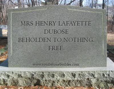 Mrs Dubose's Tombstone