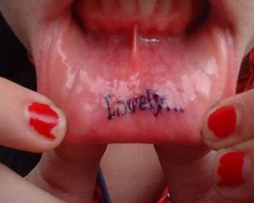 Lip tattoos are not commonly done, hence their are not many lip tattoo ideas