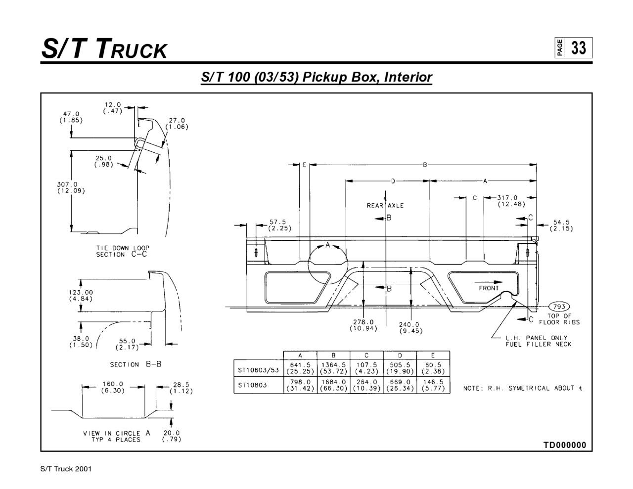 chevy s10 dimensions