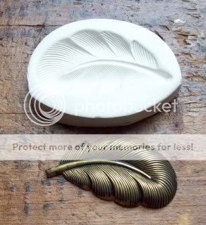 BIRD FEATHER ~ CNS polymer clay mold polyclay  