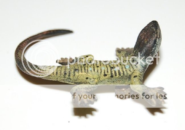 VINTAGE VIENNA BRONZE LIZARD F. BERGMANN AUSTRIA c1900